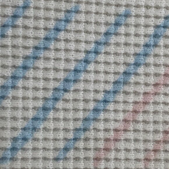 Vintage Baby Morgan Cozy‎ Bear Pastel Blanket Thermal Waffle Weave Security EUC - Picture 2 of 16